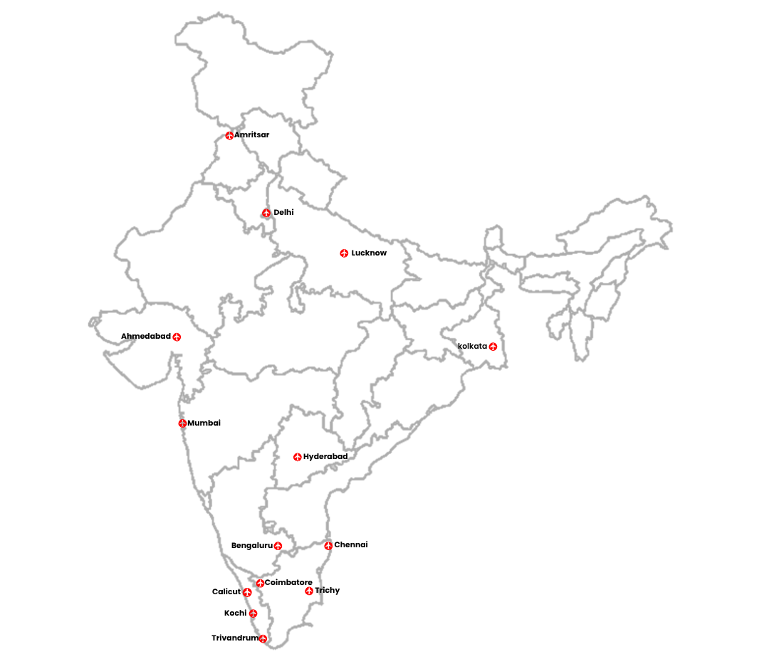 international entry points india